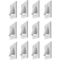 BestMounts in-Wall Cable Management 1-Gang Low Voltage Cable Pass Through Outer Nose Wall Plate ( 12-Pack, White)