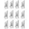 BestMounts in-Wall Cable Management 1-Gang Low Voltage Cable Pass Through Outer Nose Wall Plate ( 12-Pack, White)